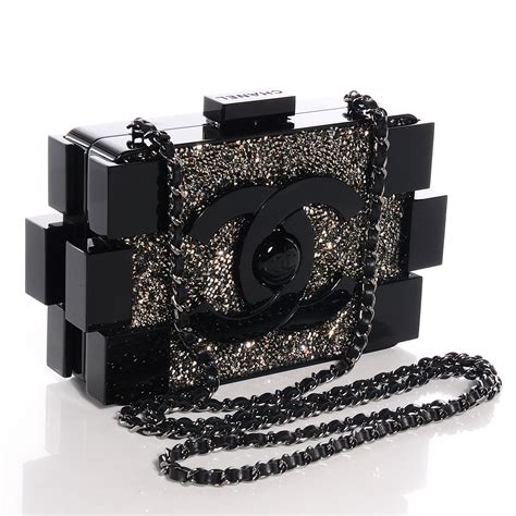 chanel lego clutch black.